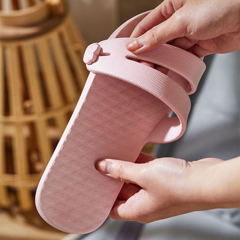 Folding Travel Slippers Hotel House Shoes Removable Non-slip Bathroom Slippers