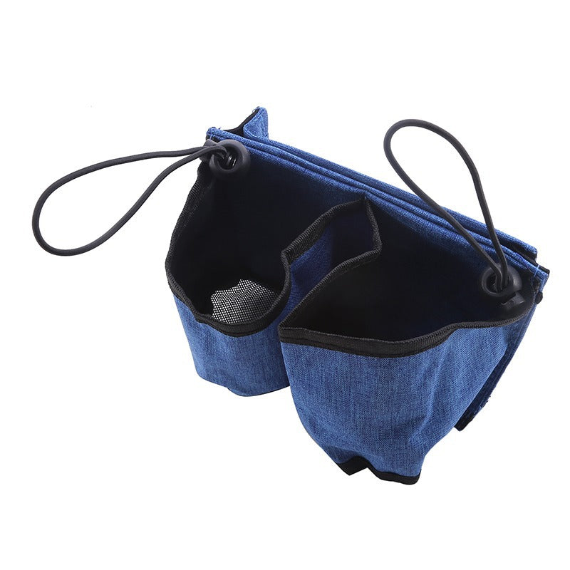 Bolsa para cochecito de equipaje de tela Oxford, bolsa para bebidas, cubierta de carrito de viaje, reposabrazos, portavasos de agua portátil