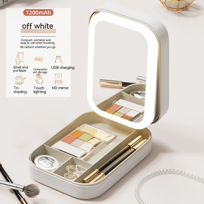 Storage Box With LED Light Mirror