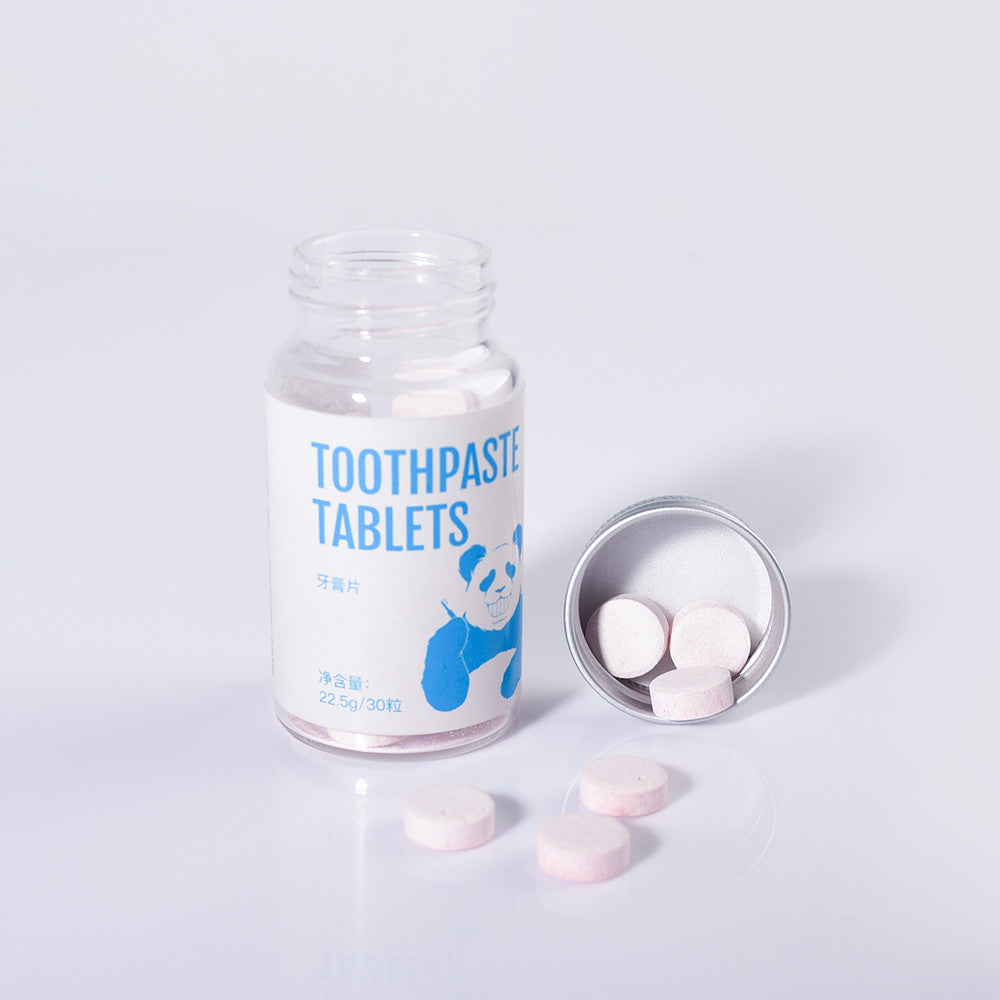 Travel solid toothpaste tablets