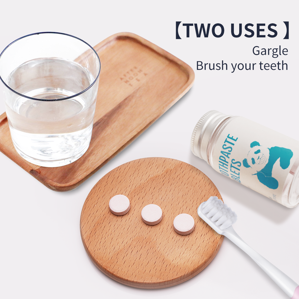 Travel solid toothpaste tablets
