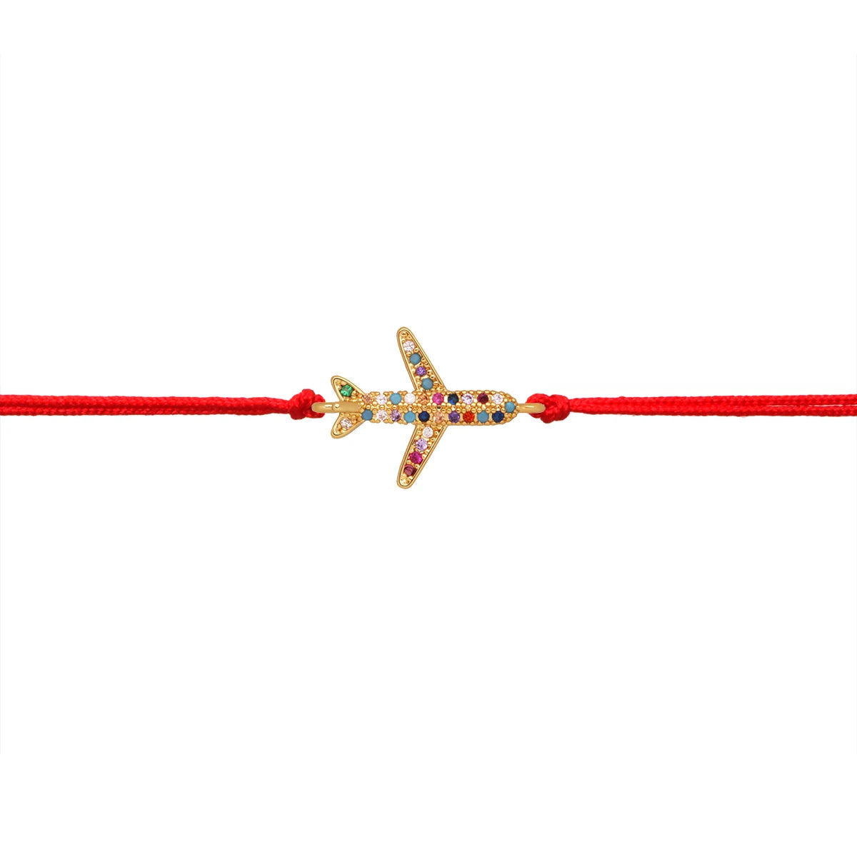 Cubic Zirconia Stones Delicate Airplane Bracelet