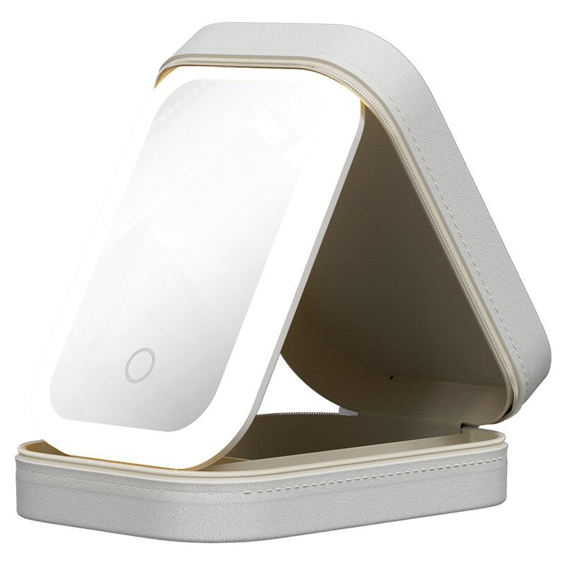 Storage Box With LED Light Mirror