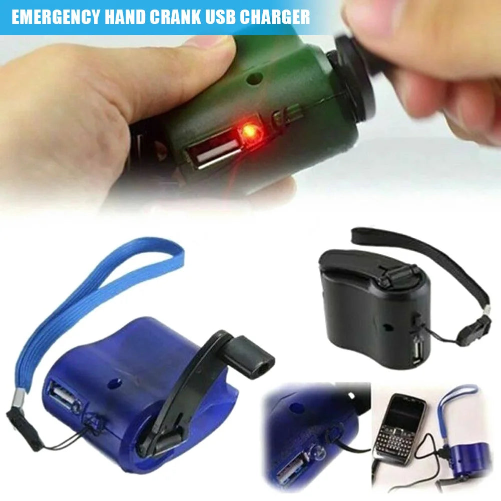 Emergency Power USB Hand Crank Phone Charger Manual Charging