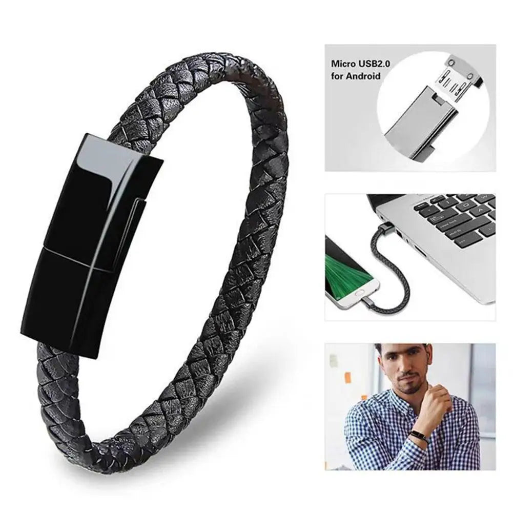 Bracelet Mobile Phone Data Cable USB Type C Cable for Apple