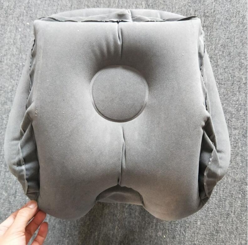 Inflatable Cushion Travel Airplane Pillows Neck Chin Head Support