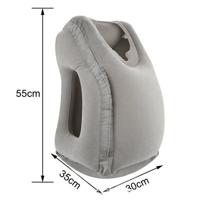 Inflatable Cushion Travel Airplane Pillows Neck Chin Head Support