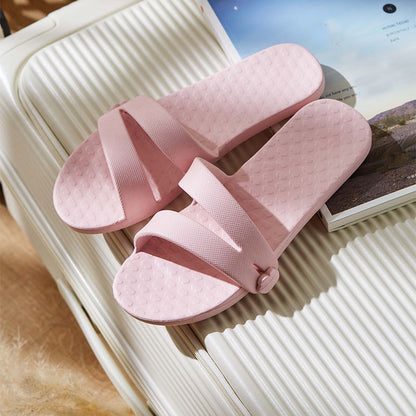 Folding Travel Slippers Hotel House Shoes Removable Non-slip Bathroom Slippers