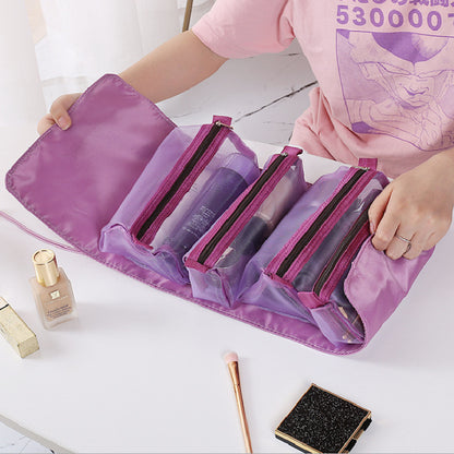 4pcs Cosmetic Bag Foldable Removable Travel Bag