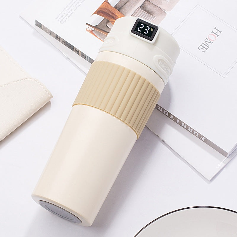 The New Stainless Steel Intelligent Temperature Display Coffee Cup Is Portable