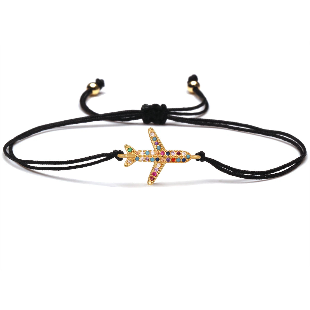 Cubic Zirconia Stones Delicate Airplane Bracelet