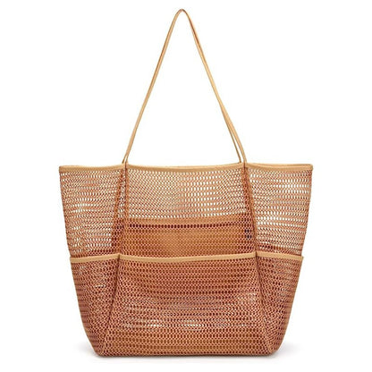 Portable Travel Mesh Beach Bag Shoulder Handbag