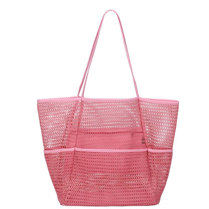 Portable Travel Mesh Beach Bag Shoulder Handbag