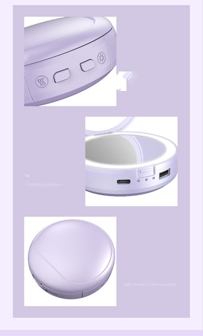 USB Hand Warmer, Charger, Mirror Multifunctional Portable