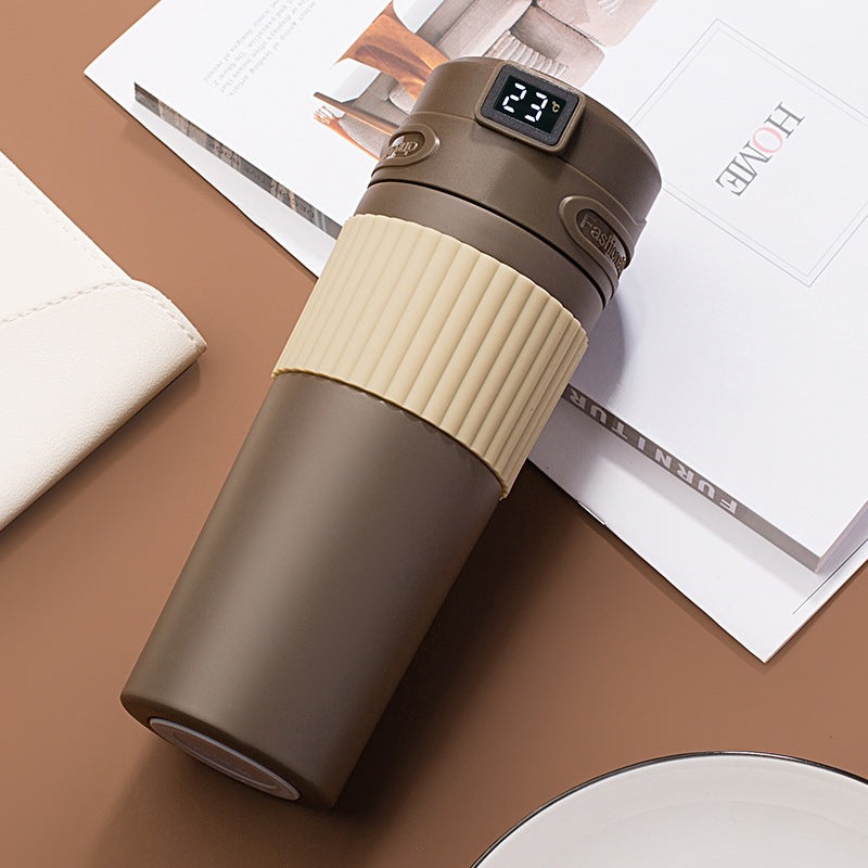 The New Stainless Steel Intelligent Temperature Display Coffee Cup Is Portable